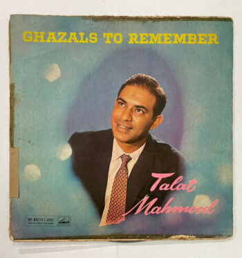 Ghazals To Remember - Talat Mahmood Used Vinyl LP Record