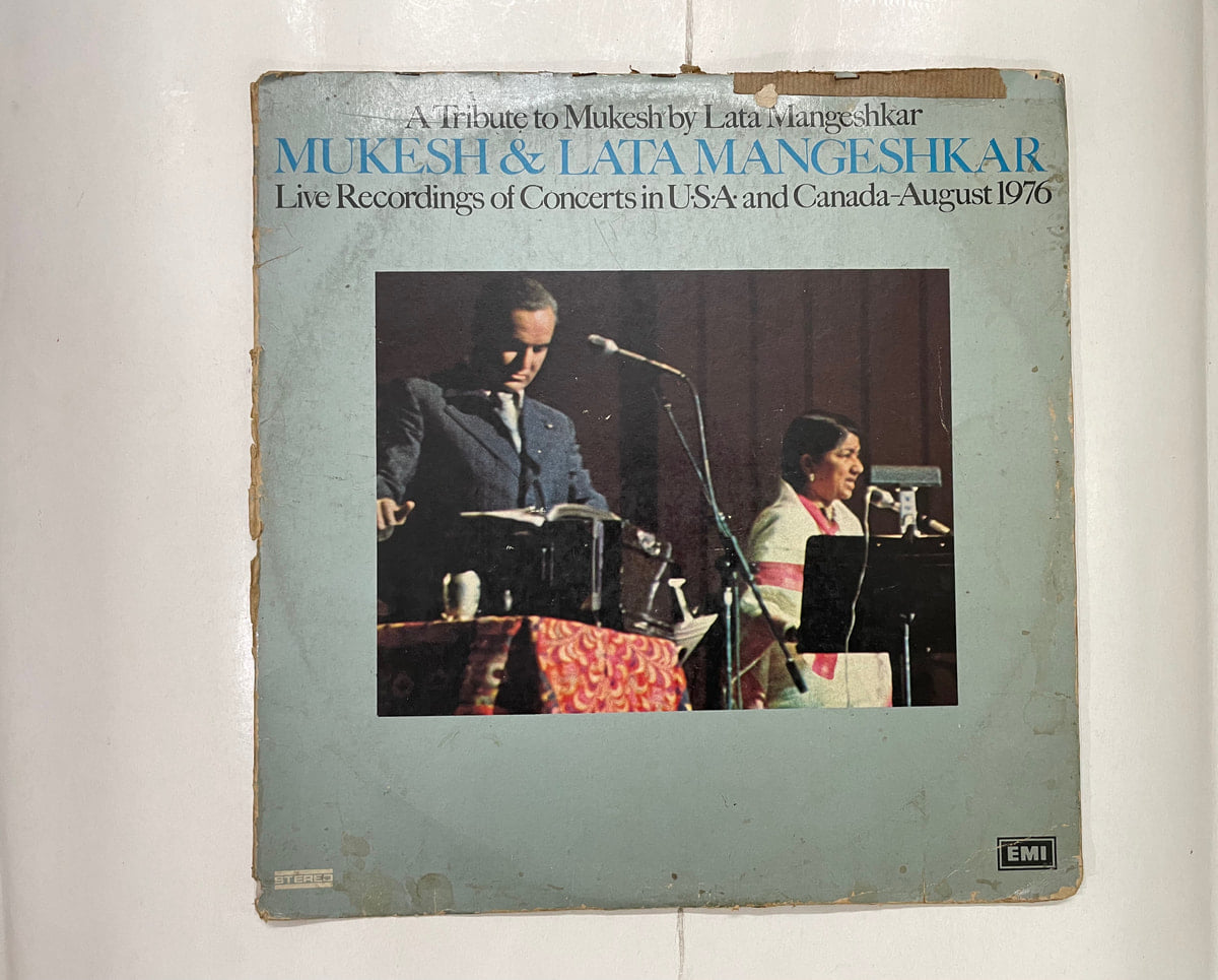A Tribute to Mukesh by Lata Mangeshkar: Live Recordings of Concerts in USA and Canada - August 1976 - Mukesh &amp; Lata Mangeshkar Used Vinyl LP Record