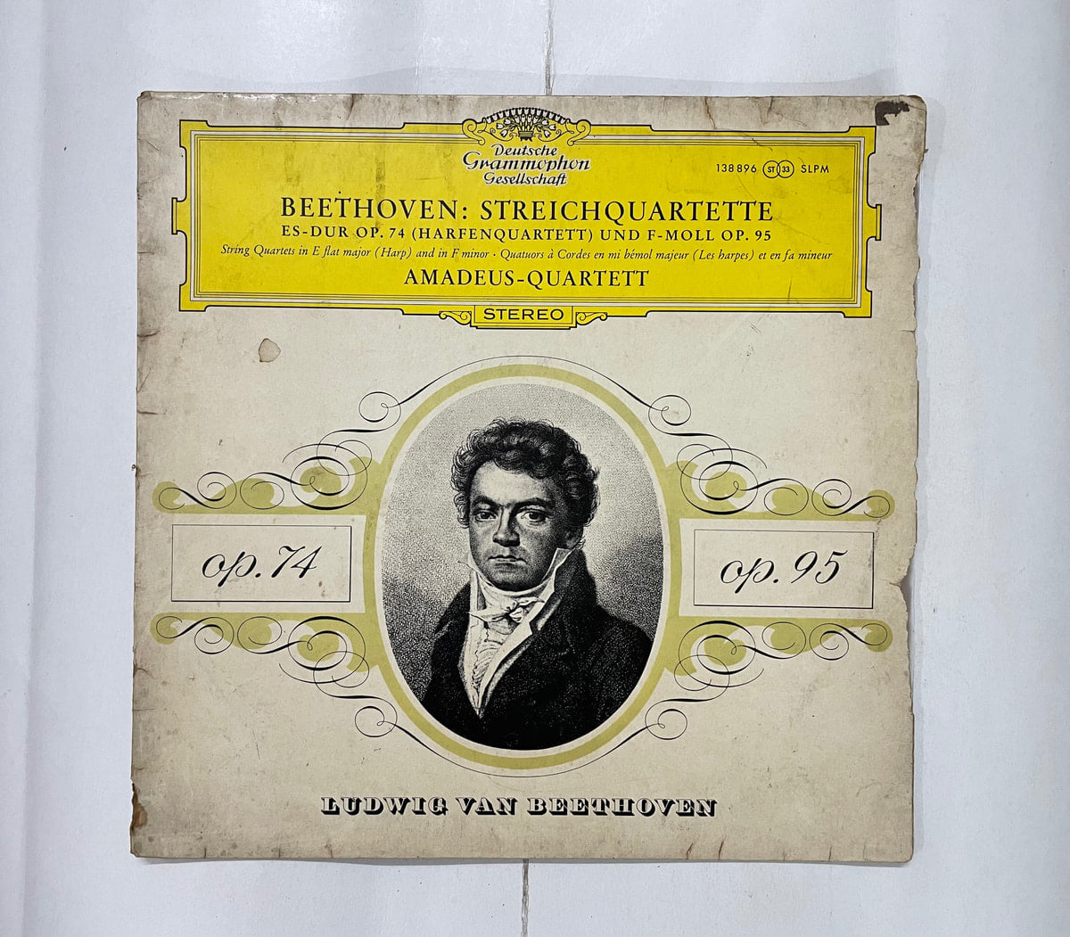 Beethoven: Streichquartette Es-Dur op. 74 (Harfenquartett) und F-Moll op. 95 - Amadeus-Quartett Used Vinyl LP Record